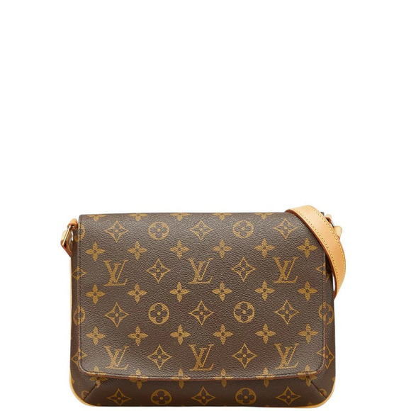 Louis Vuitton Handbags - Louis Vuitton Monogram Musette Tango Short Shoulder Bag Brown Leather